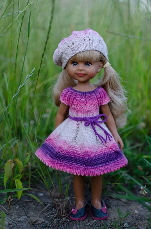 パオラレイナ人形のニットドレス、帽子、ジャケット - ショップ