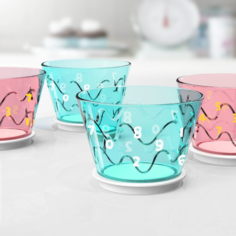 【Pinkoi x SOU・SOU】REDA DESSERT CUP WITH REMOVABLE BASE(SET OF 4) - ถ้วยชาม - พลาสติก หลากหลายสี