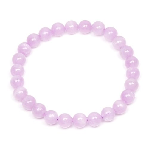 正佳珠寶 Gemsrich Jewelry 【正佳珠寶】紫鋰輝 貓眼薰衣草紫 6.8-7.3mm 紫鋰輝手珠