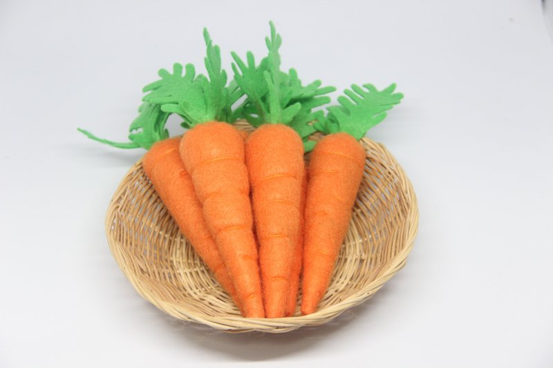 Set of 3 Felt Eater Carrots Catnip Cat Toy | Felt Pretend Food Toy - 貓/狗玩具 - 其他材質 