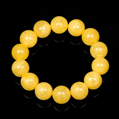 正佳珠寶 Gemsrich Jewelry 【正佳珠寶】蜜蠟琥珀 頂級白金滿蜜 15.8-16.3mm 蜜蠟手珠