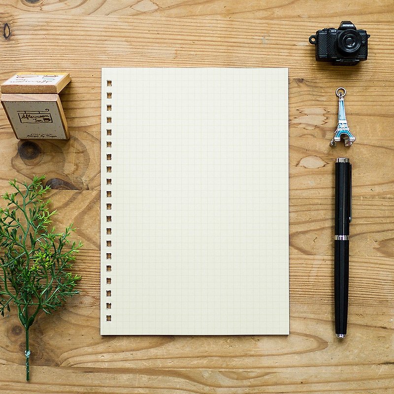 A5/ Full Grid Sheets (Double Side) / 20 Holes or 6 Holes - Notebooks & Journals - Paper White