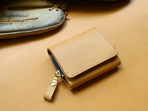 WEEKEN leather gifts 【用皮夾寫故事】越用越美麗的苯染牛皮零錢包短夾/錢包 古著風