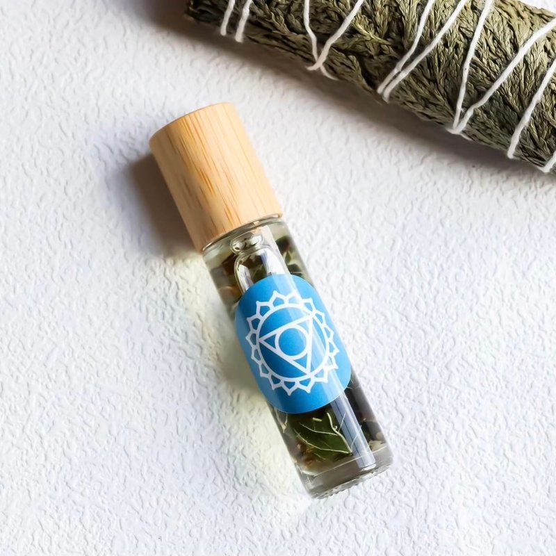 喉輪脈輪能量魔法油 - 香氛/精油/擴香 - 精油 藍色