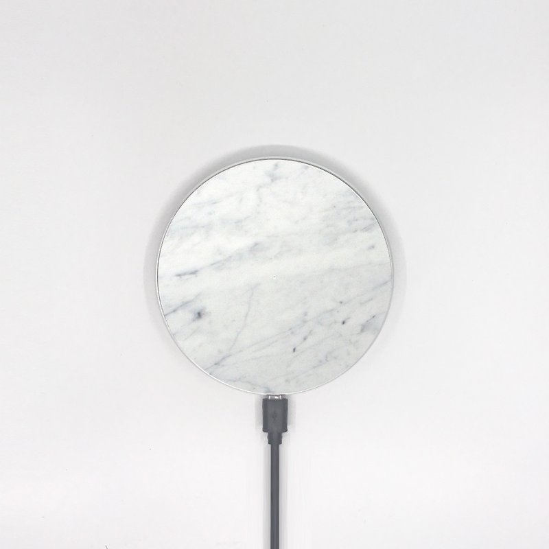 White Marble Stone Wireless Charger for iPhone Samsung Huawei Model -239 - Phone Charger Accessories - Other Materials White