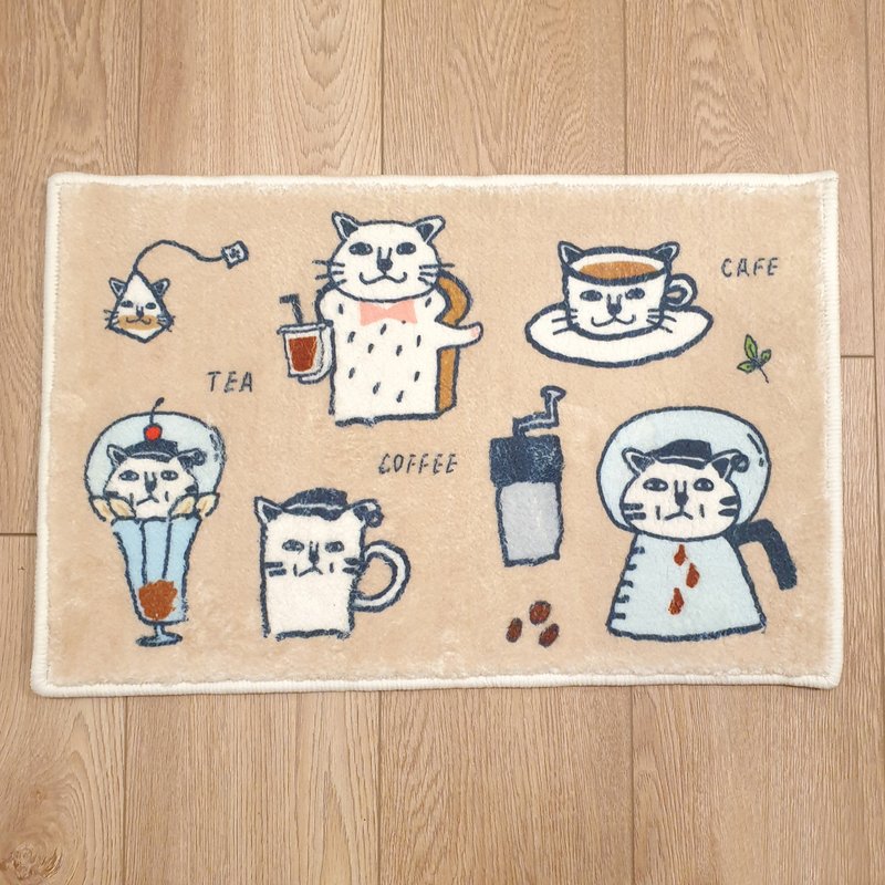 【訂製】地毯/仿羊絨/貓/咖啡 - 地墊/地毯 - 其他材質 咖啡色