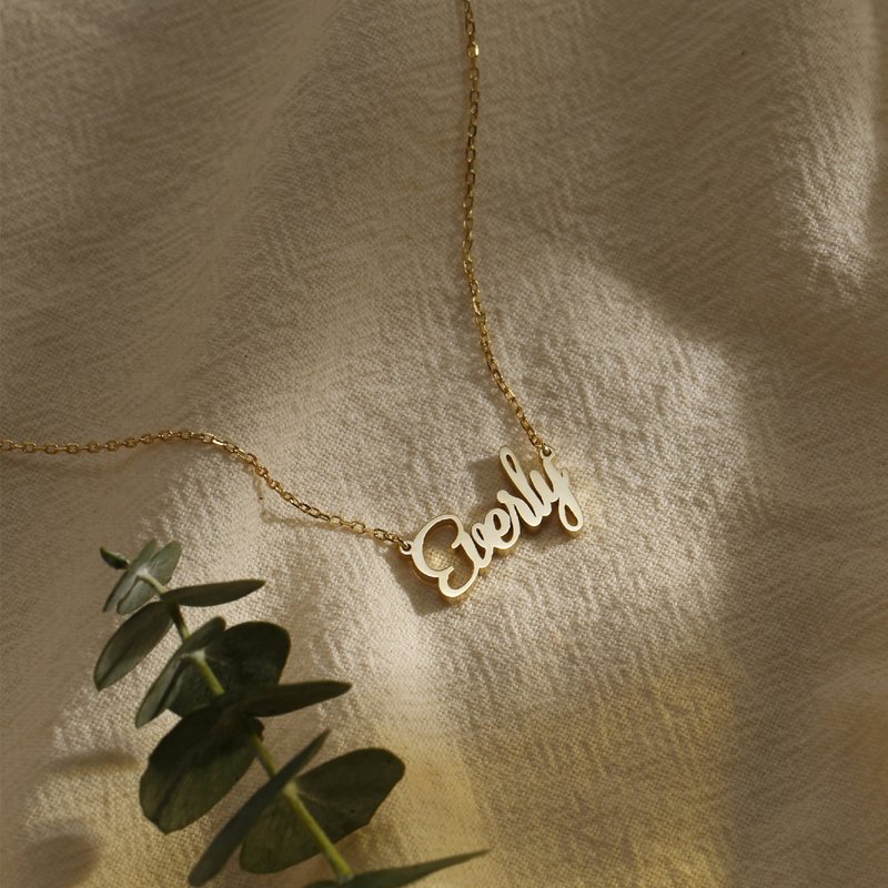 Personalized Gift, Gold Chain Necklace, New Mom Gift, Layering Necklace - สร้อยคอ - เงิน สีทอง