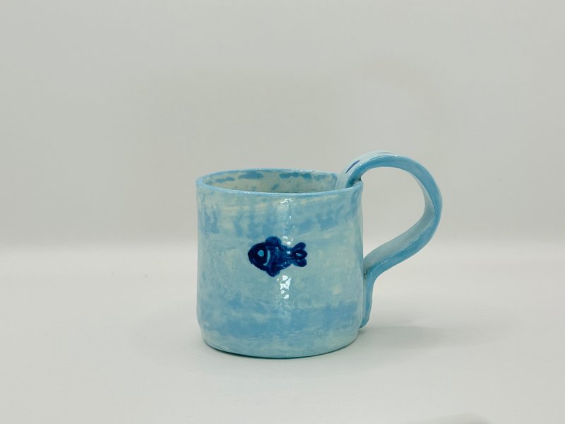 Take a shot of the fish and swim in the water - Bar Glasses & Drinkware - Pottery Blue