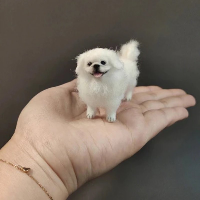 客制化逼真犬 羊毛氈 博美犬 寵物 娃娃 定制 手工 狗狗猫咪  237 - 貓/狗玩具 - 羊毛 多色