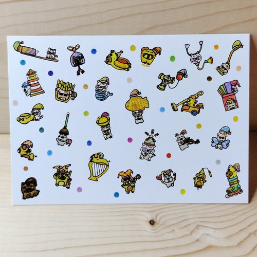 笑喂 Smilehello 明信片/卡片/插畫卡片/生日賀卡 生日快樂每一天(二月壽星)
