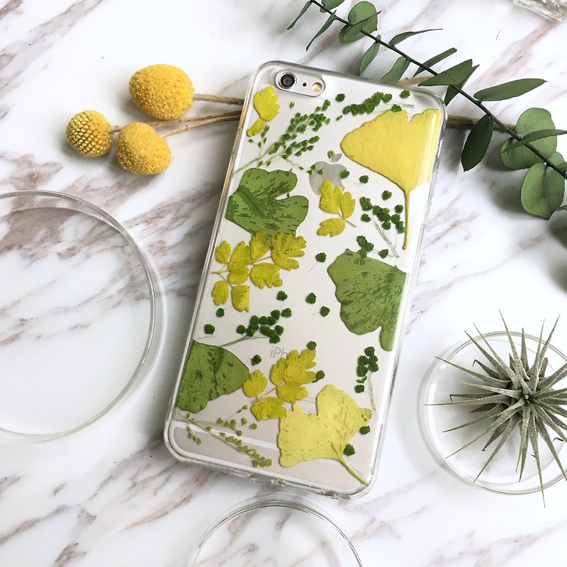 Shansen has apricots::vegetable green ginkgo dry flower phone case i7 - Phone Cases - Plants & Flowers Green