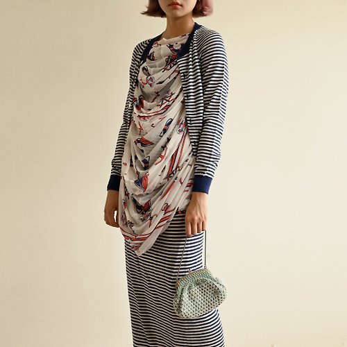 那舒比古著 NaSuBi Vintage 【NaSuBi Vintage】Junya Watanabe假兩件式針織古著洋裝