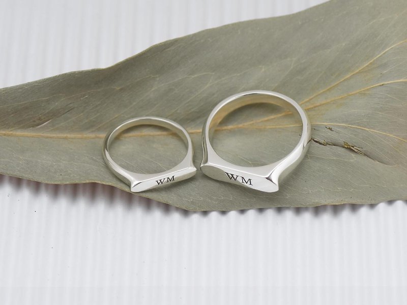純銀 情侶戒指 銀色 - 【刻字】想對你說 | 情侶對戒 刻字戒指 手工銀飾 情人禮物