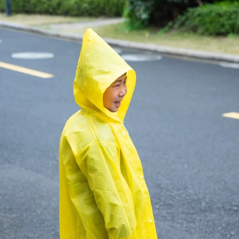 兒童加厚旅行便攜雨衣 藍色 (三色)│透明雨衣│雨衣加厚│輕便雨 - 兒童雨衣/雨傘 - 防水材質 黃色