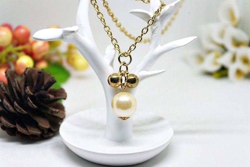 Alloy Necklace <Ball Ball> => Limited X1 - Necklaces - Other Metals Gold