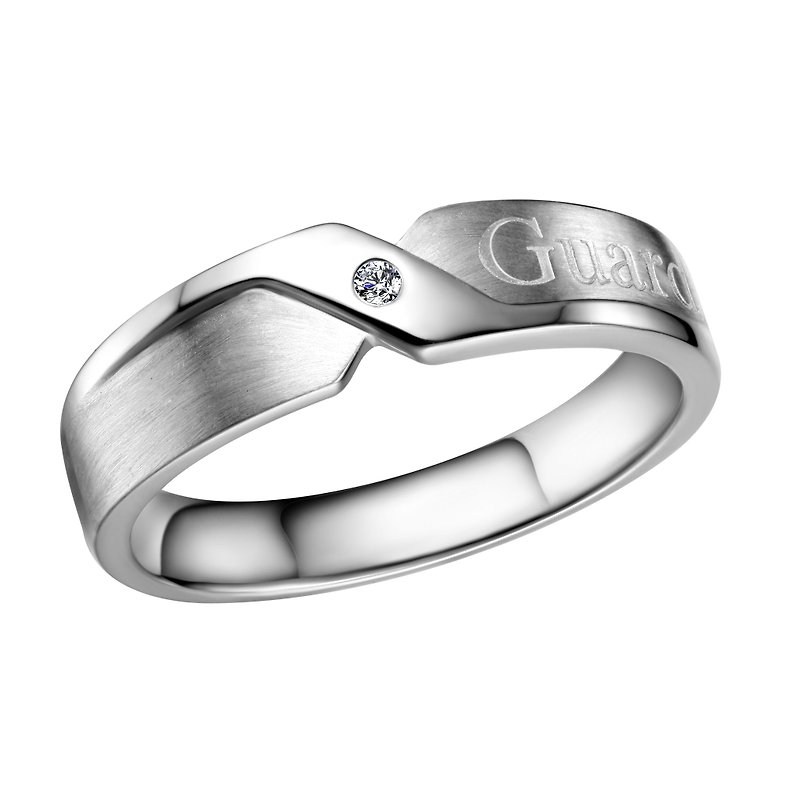 Diamond with 316L Surgical Steel Ring Casting Jewelry for Male - Couples' Rings - Diamond Silver