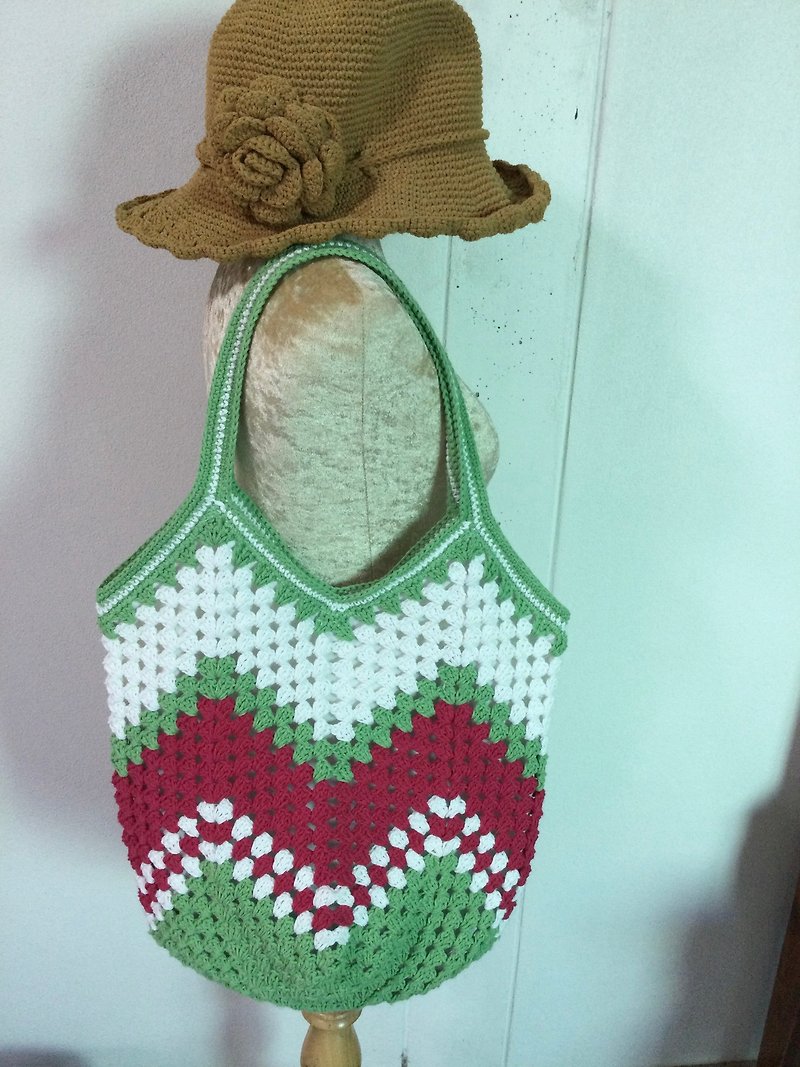 Crochet shoulder bag handmade - Other - Thread Green
