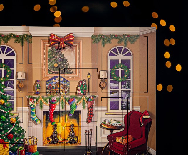 Christmas Countdown Box-Byers' Choice Christmas Fireside Advent