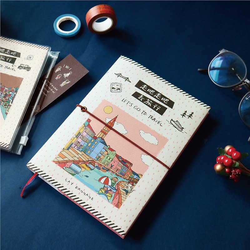 Ching Ching X cat luggage series CDM-247 2019 32K annual paper book lacquer - Notebooks & Journals - Paper 