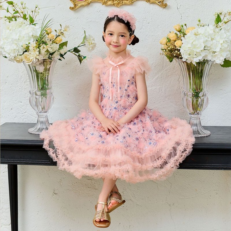 Peony Dress - pink - 男/女童禮服 - 其他材質 