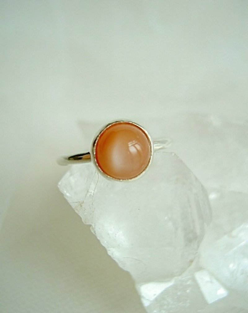 Orange Moonstone Ring No. 11 - แหวนทั่วไป - เครื่องเพชรพลอย สีส้ม