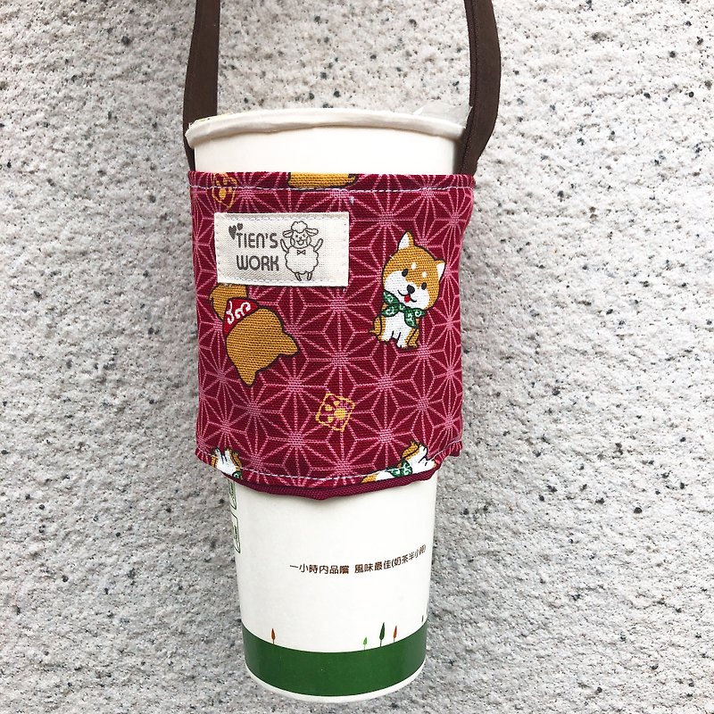 ドリンクカップセット-レッドネクタイ柴犬（新品）