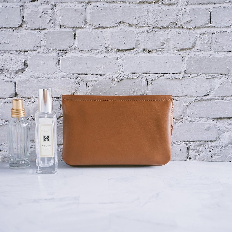 Genuine pickup bag portable universal bag X0112 Brown N - Wallets - Genuine Leather Orange