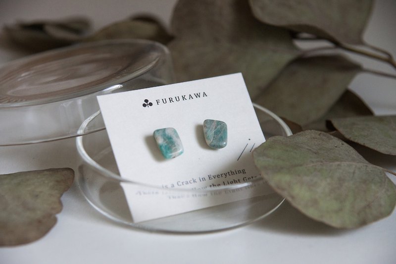 CRACK | Mineral Earrings | EARRINGS - ต่างหู - หยก สีน้ำเงิน