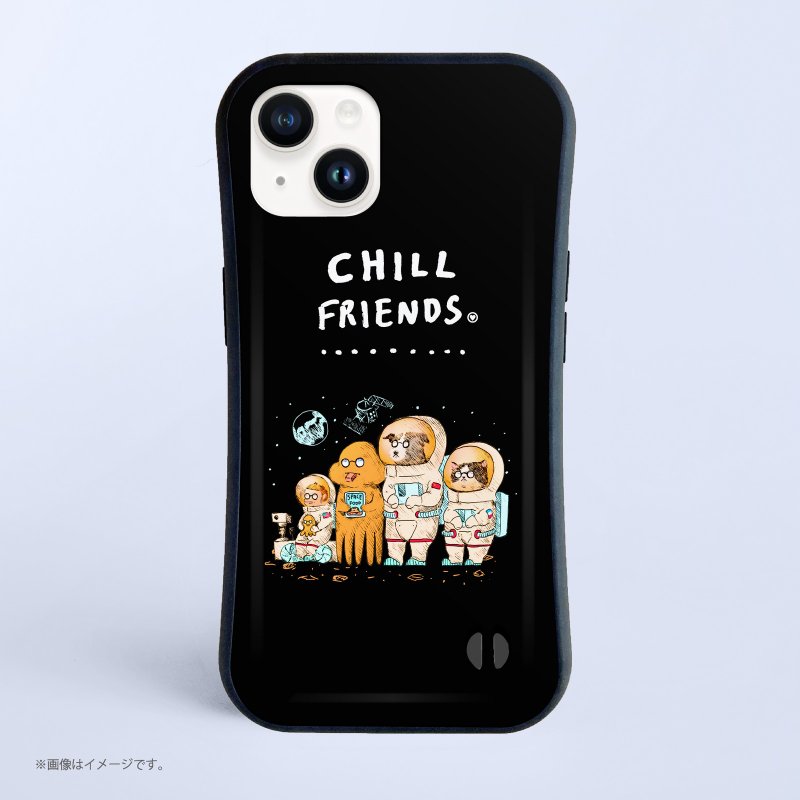CHILL FRIENDS Space Odyssey /耐衝撃グリップiPhoneケース - 手機殼/手機套 - 塑膠 白色