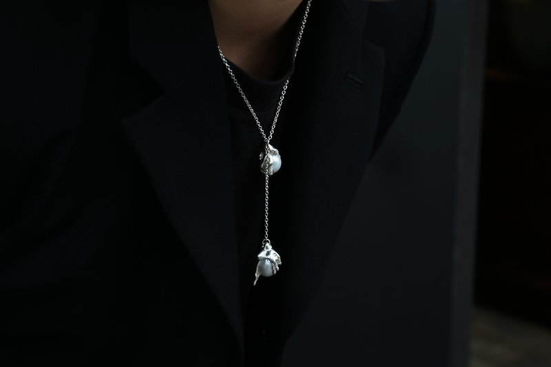 baroque pearl necklace - Necklaces - Pearl Silver