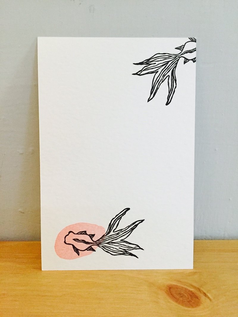 Which cover | goldfish | limited edition handmade postcards, a group of two into - Cards & Postcards - Paper 
