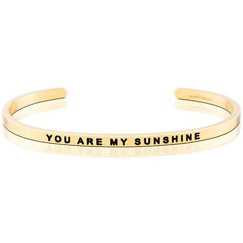 Missiu 法國蕾絲刺繡手環 Mantraband悄悄話手環- YOU ARE MY SUNSHINE 你是我的陽光