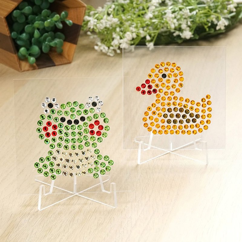 Rhinestone Craft Frog/Duck Rhinestone Decoration DIY Material Kit - อื่นๆ - วัสดุอื่นๆ สีเขียว