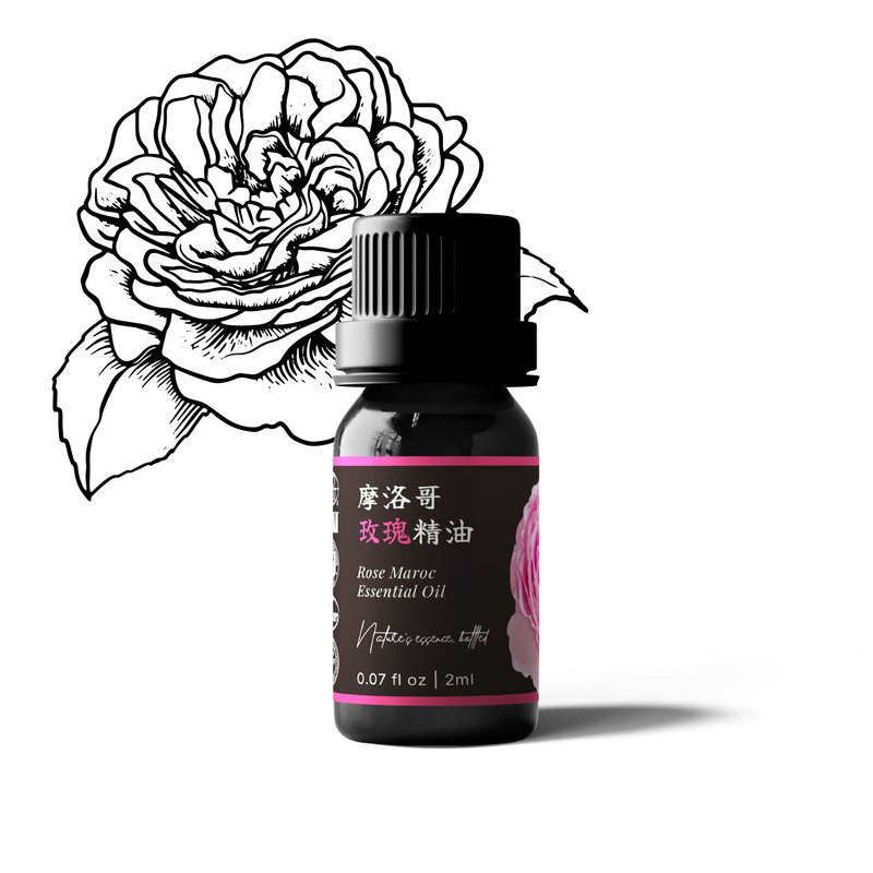 【卡佛香】摩洛哥玫瑰精油 - 香氛/精油/擴香 - 玻璃 黑色