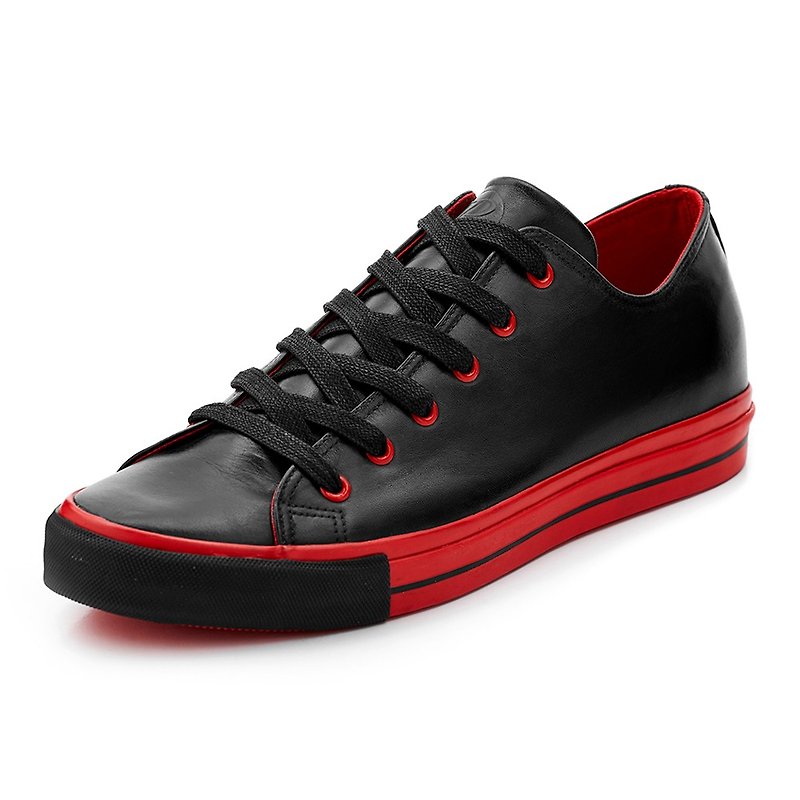 【PATINAS】NAPPA Sneakers – Eclipse - รองเท้าลำลองผู้ชาย - หนังแท้ สีดำ