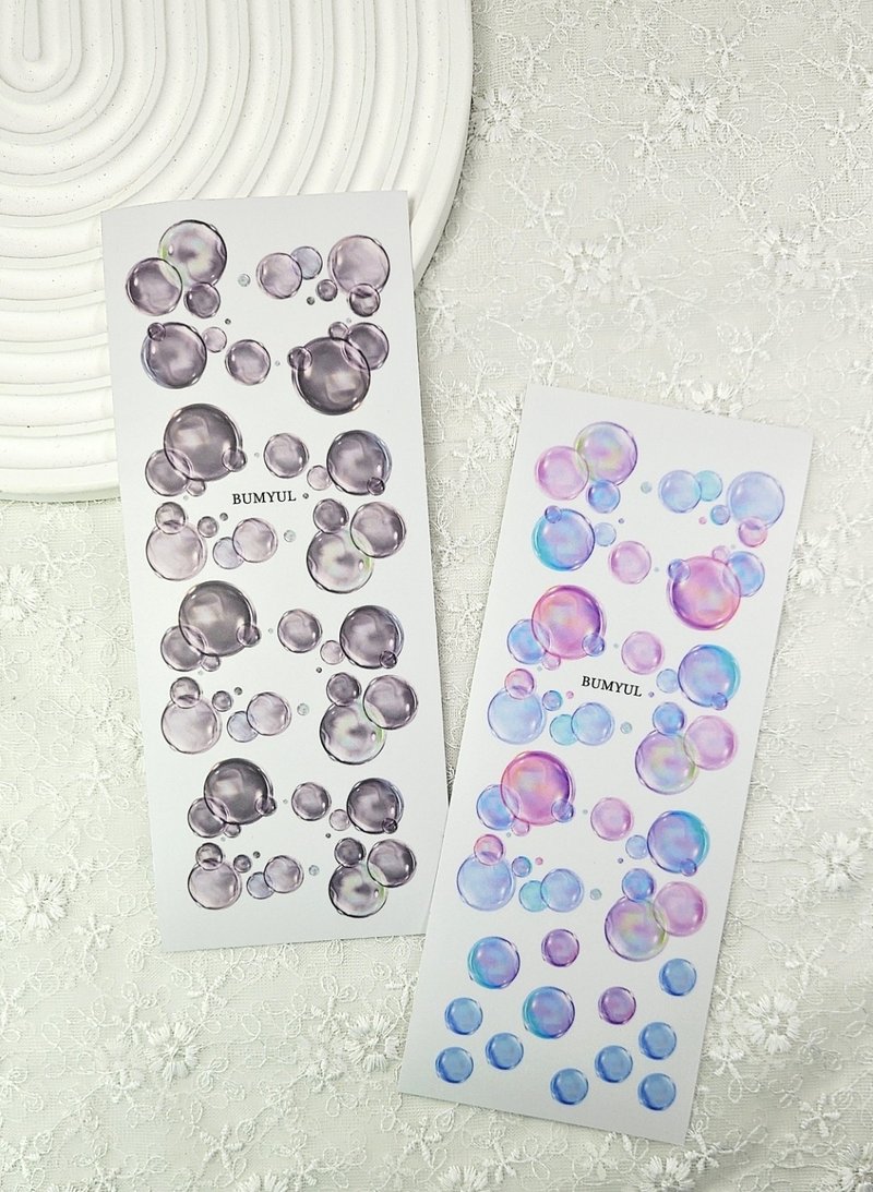 Dream Bubble Deco Sticker - 便條紙/便利貼 - 紙 多色