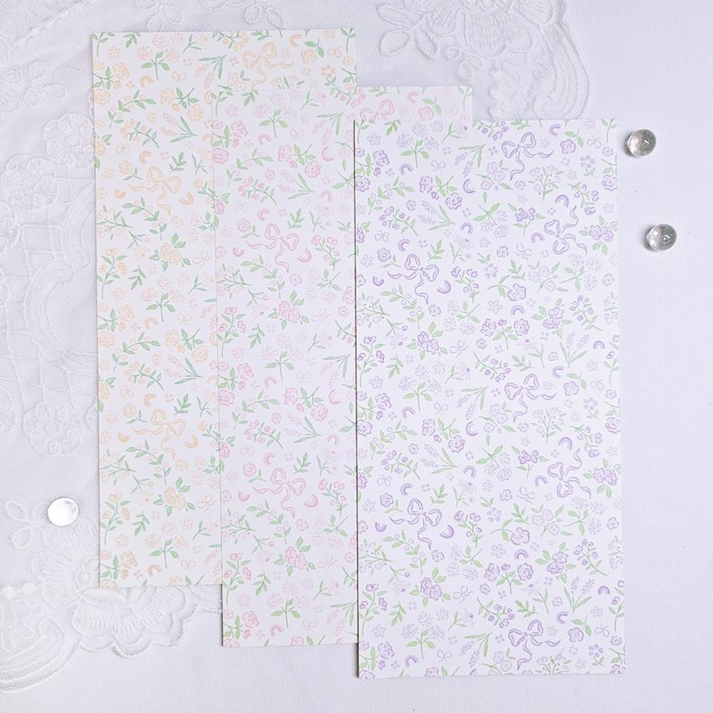flower ribbon - Background paper No.2 - 貼紙 - 紙 