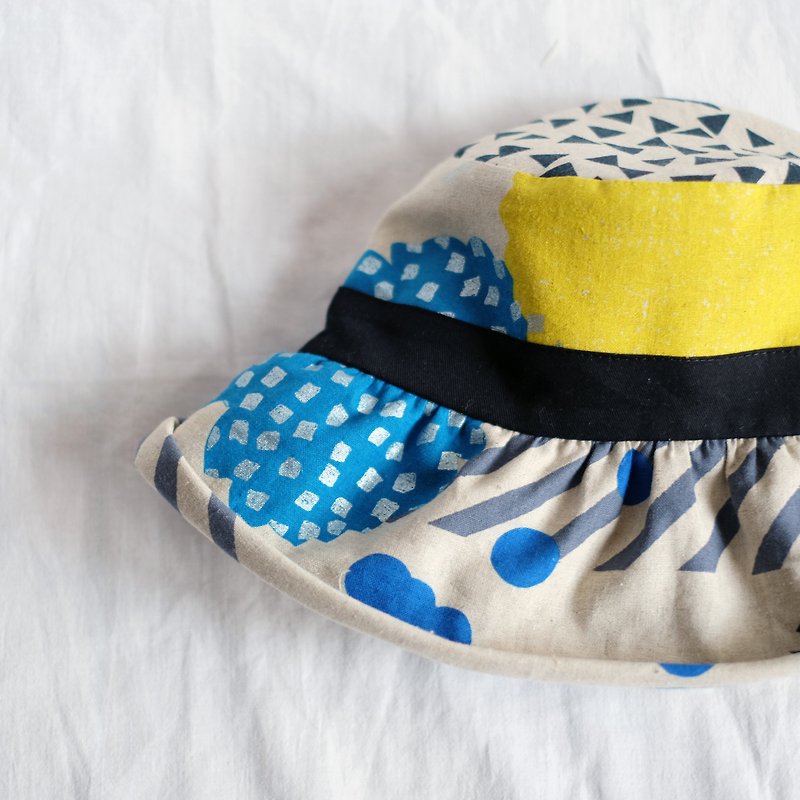 Japanese curled fisherman hat/bloom - Hats & Caps - Cotton & Hemp Multicolor