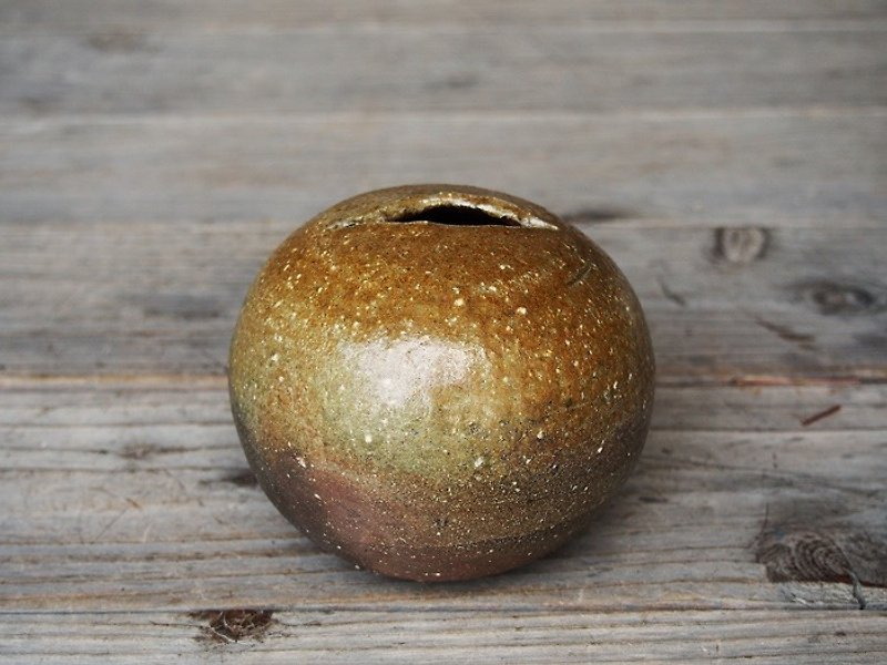 Bizen to put in one wheel 【Tama · 中】 _h 2 - 036 - Plants - Pottery Brown