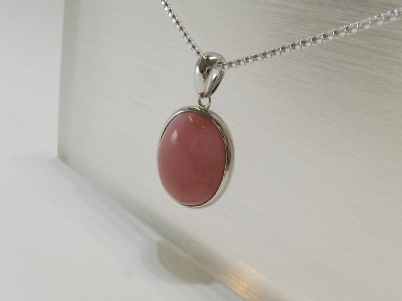 Pink Opal (Opal) Silver Pendant - Necklaces - Gemstone Pink