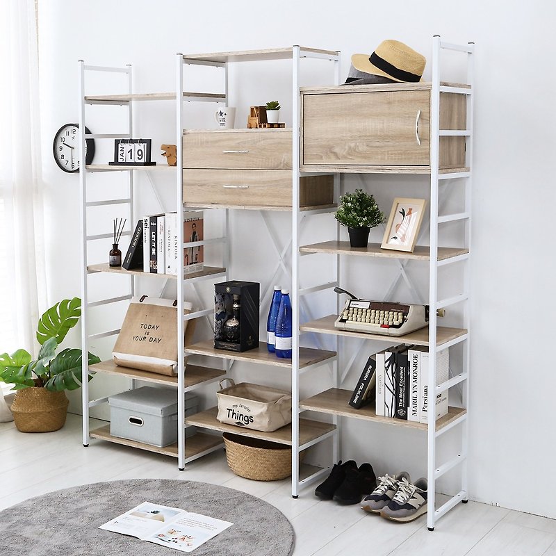 [Slowly] MIT creative 180 cm extended storage shelf (main body) bookshelf storage shelf display - Shelves & Baskets - Wood Brown