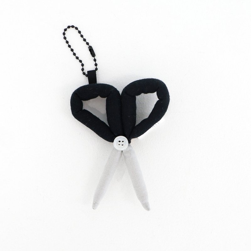 Scissors key ring ver.02 - Keychains - Cotton & Hemp Black