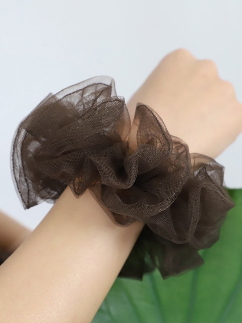 French design mesh material hair tie hair accessories handmade bracelet - ที่คาดผม - เส้นใยสังเคราะห์ หลากหลายสี