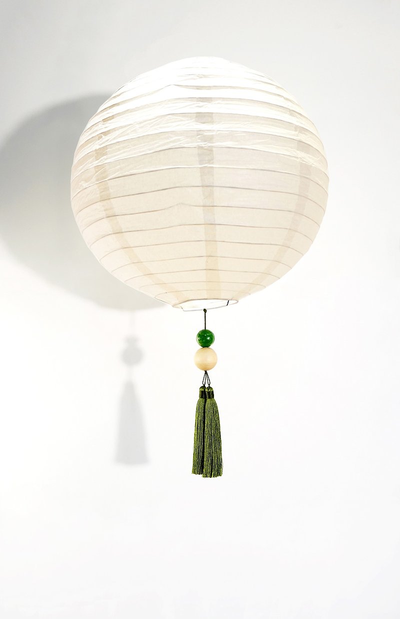 Modern Paper Lantern with beads and tassel - Lighting - Paper Multicolor