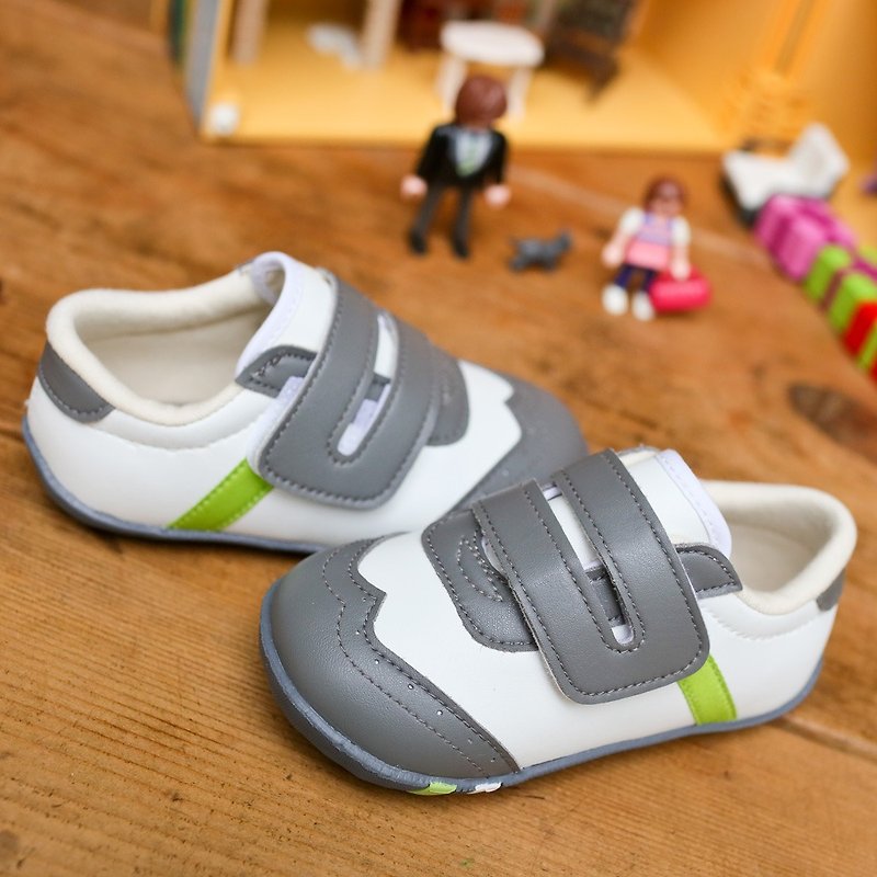 Noah Little Gentleman Gray Baby Shoes No. 12 - Kids' Shoes - Other Materials White