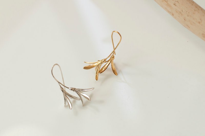 Flower Season-Tassel Flower Earrings - ต่างหู - เงินแท้ สีทอง