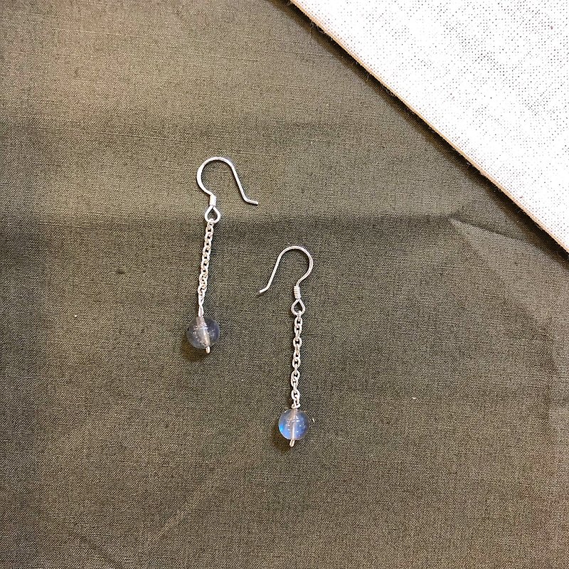 Dancing Stone-Spectrum Stone Earrings - Earrings & Clip-ons - Sterling Silver Transparent