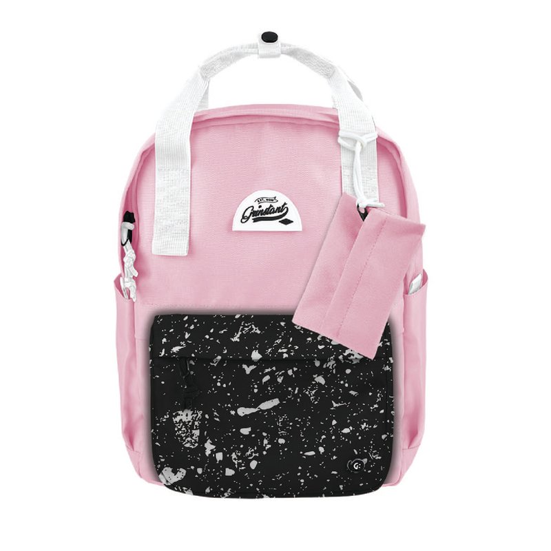 Grinstant Mix and Match Detachable 13" Backpack - Dream Series (Pink with Spray Paint) - กระเป๋าเป้สะพายหลัง - เส้นใยสังเคราะห์ สึชมพู