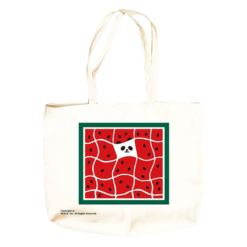 Canvas bag, tote bag, eco-friendly bag, huge shopping bag, large quantity, large capacity bag, side bag - กระเป๋าถือ - ผ้าฝ้าย/ผ้าลินิน 