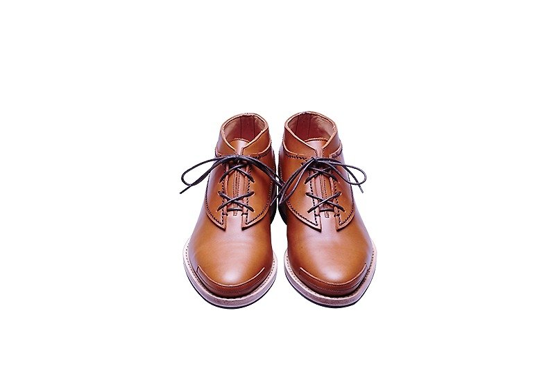 Stitching Sole_Smile_Tan - Men's Boots - Genuine Leather Orange